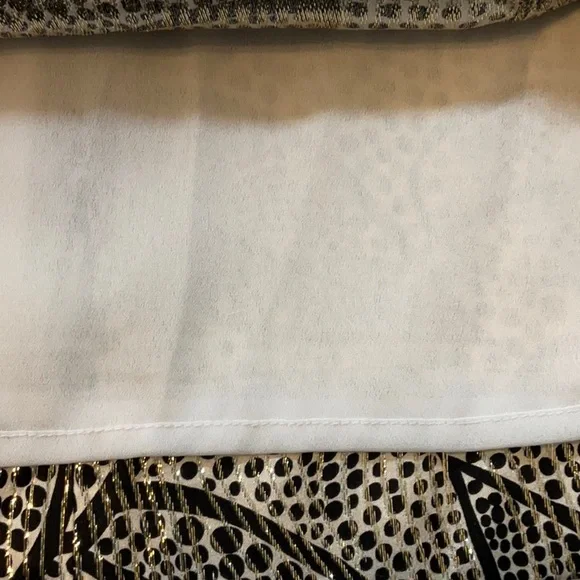 Tory Burch Silk Blend Jaquard Sleeveless Sheath Dress Metallic Size 12 - Picture 11 of 11